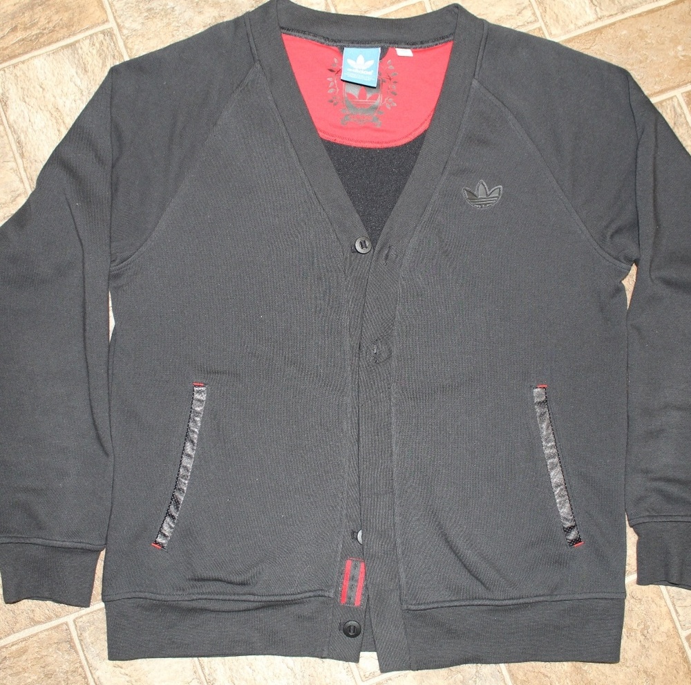 Vintage Adidas Original Button-Up Sweater Mens